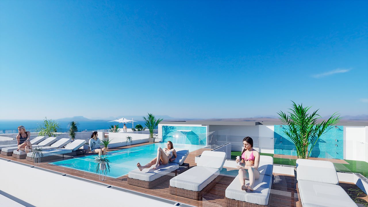 Appartements mit 2 Schlafzimmern, 2 Bädern und Gemeinschaftspool nur ca. 250 m vom Strand von Los Locos - 7