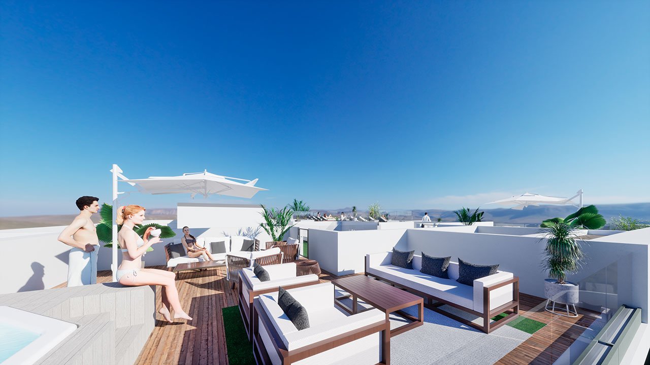 Appartements mit 2 Schlafzimmern, 2 Bädern und Gemeinschaftspool nur ca. 250 m vom Strand von Los Locos - 8