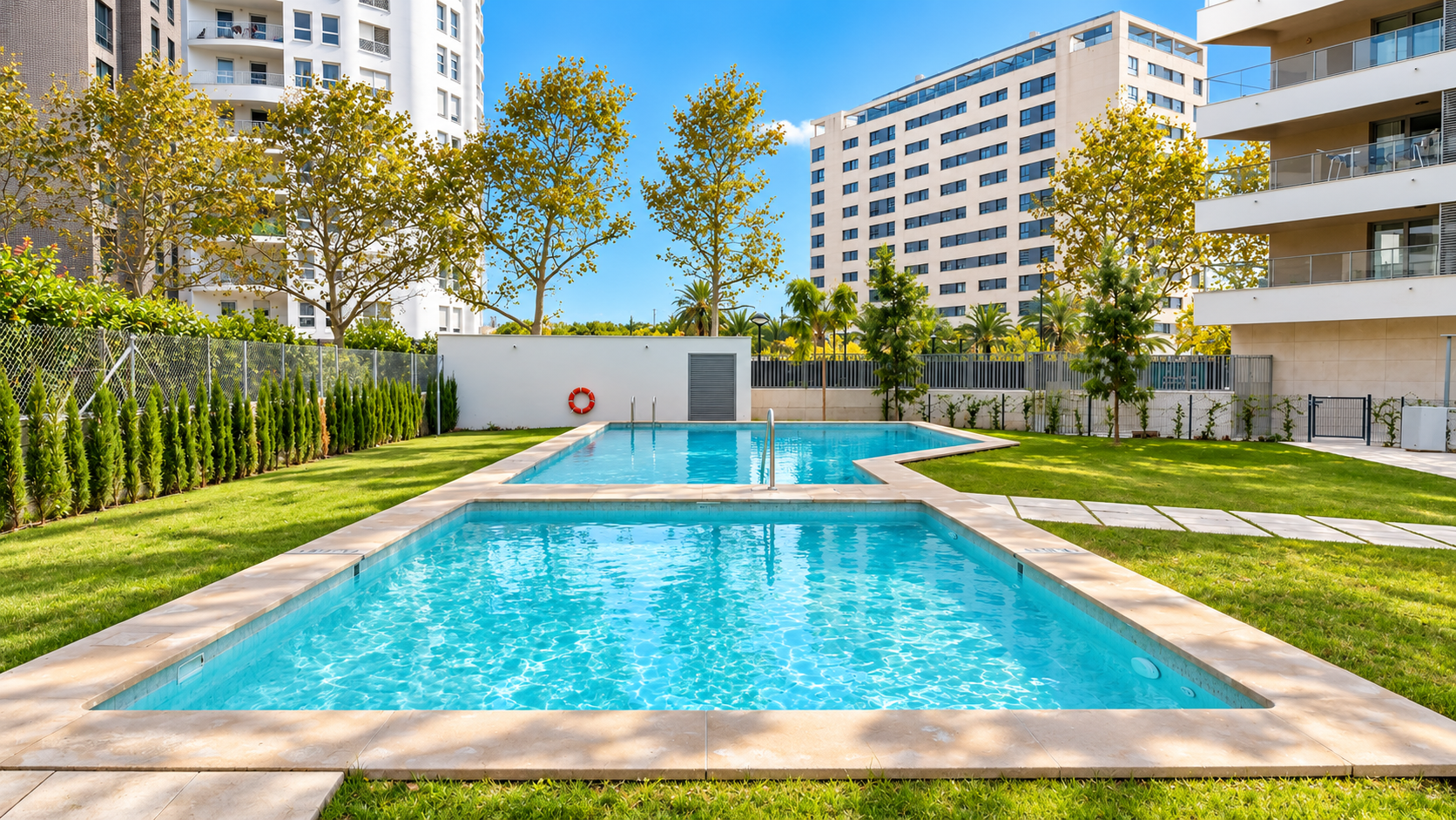 Moderne Neubauwohnung mit Terrasse und Pool in Valencia - 1