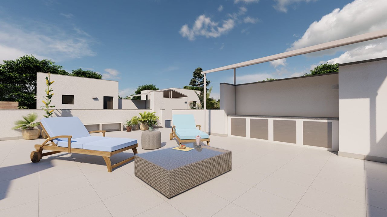 Moderne Villen mit 2 Schlafzimmern, 2 Bädern, Dachterrasse und Privatpool - 14