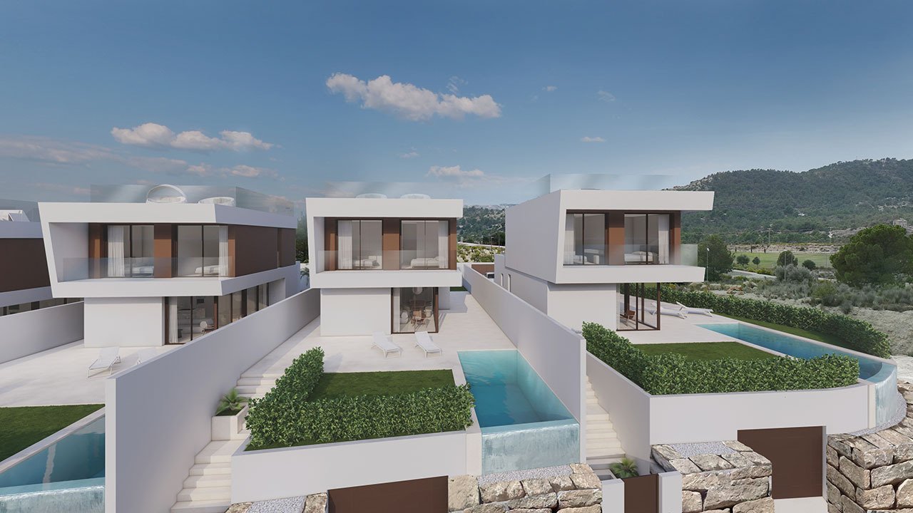 Exklusive Villen mit 3 Schlafzimmern, 3 Bädern, Gäste-WC, Keller, Privatpool und Dachterrasse mit Meerblick in wunderschöner Umgebung - 1