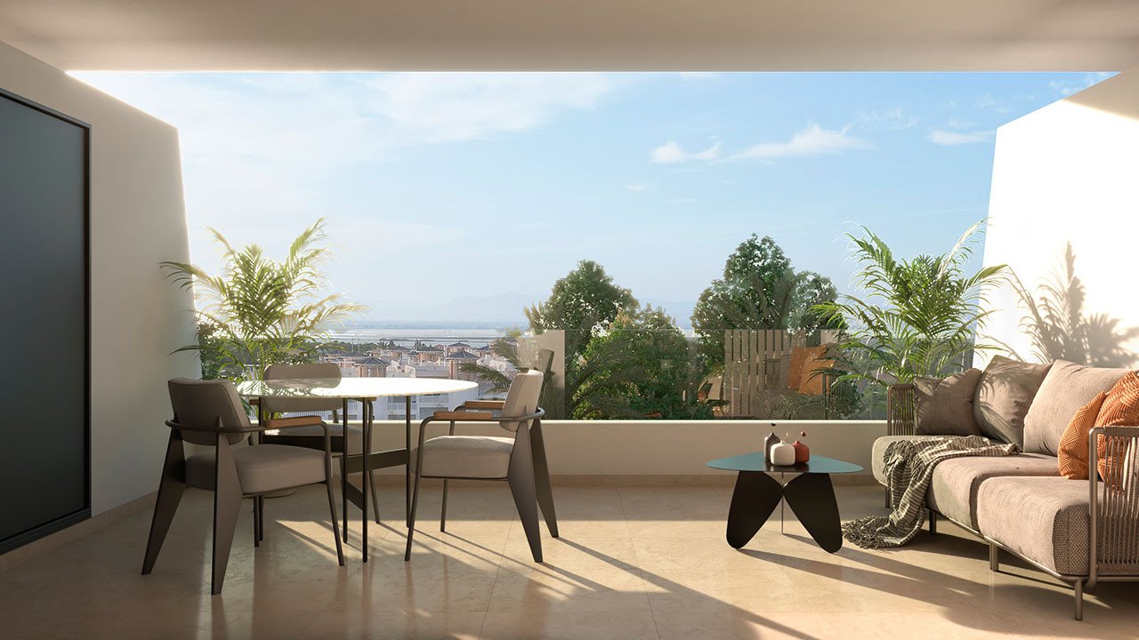 Penthouse-Wohnungen mit 2 Schlafzimmern, 2 Bädern, Dachterrasse, Möblierung, Meerblick, Tiefgaragenstellplatz und Gemeinschaftspool - 5
