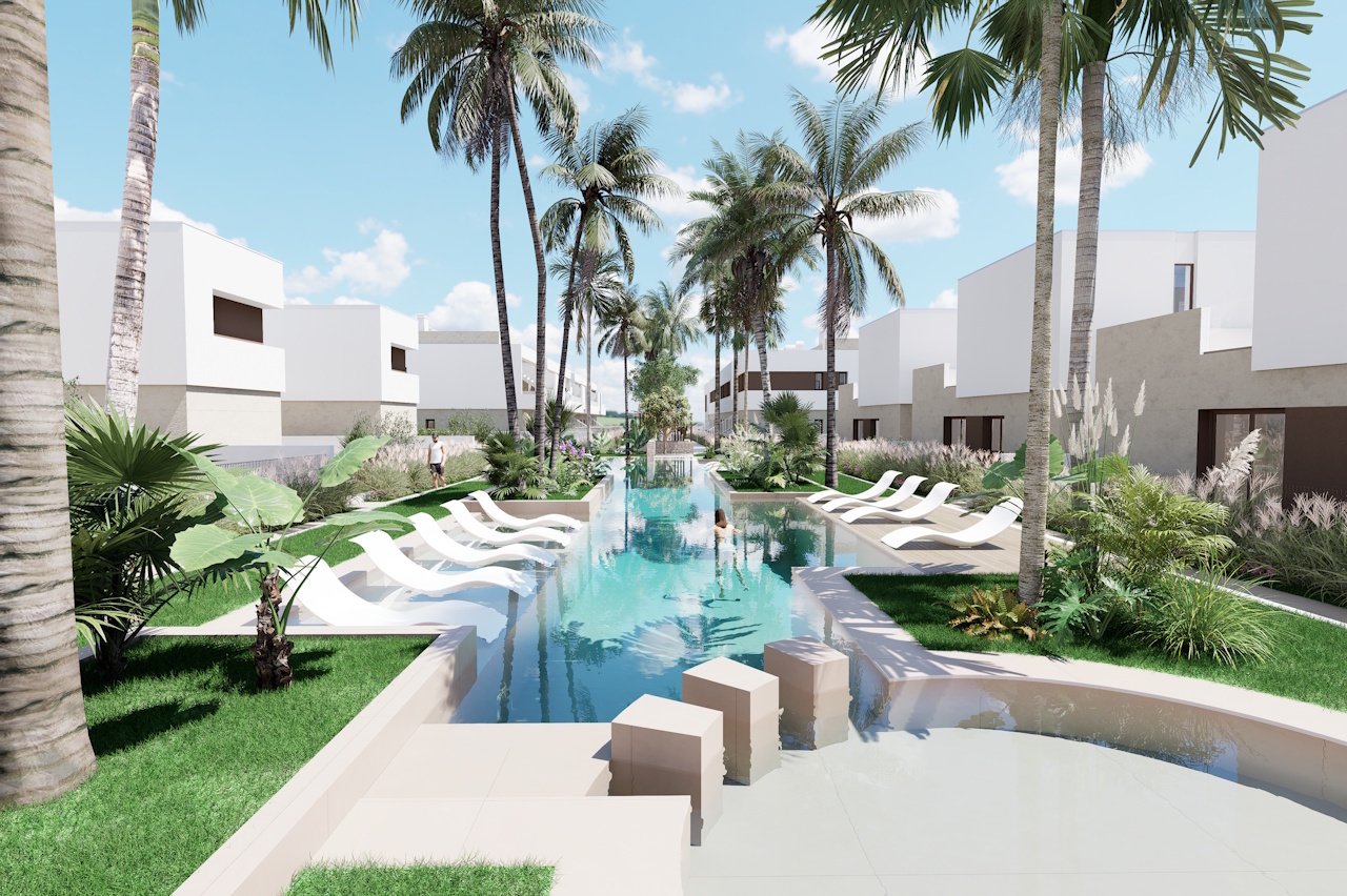Obergeschoss-Wohnungen mit 3 Schlafzimmern, 2 Bädern, Dachterrasse, Tiefgaragenstellplatz und Gemeinschaftspool neben Serena Golf - 2