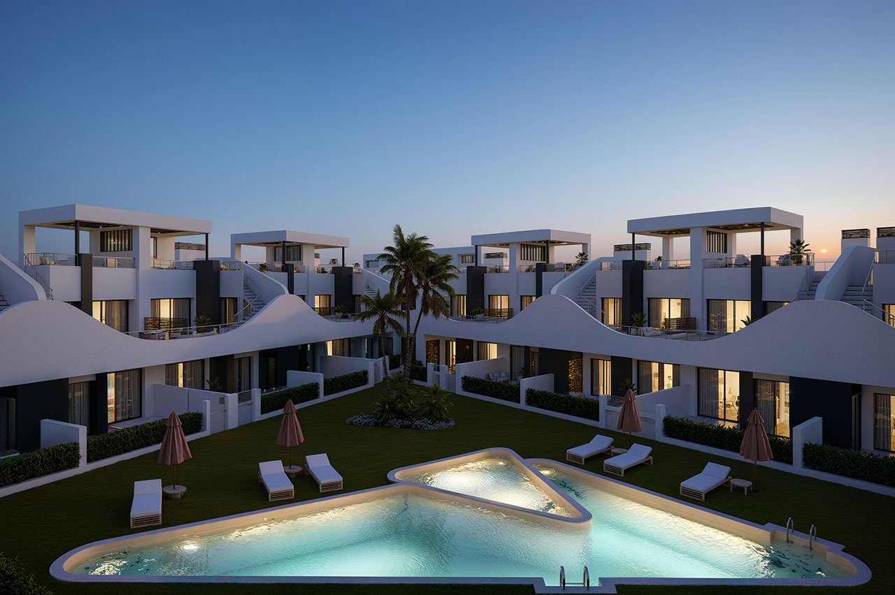 Obergeschoss-Wohnungen mit 3 Schlafzimmern, 2 Bädern, Dachterrasse, Kfz-Stellplatz und Gemeinschaftspool - 3