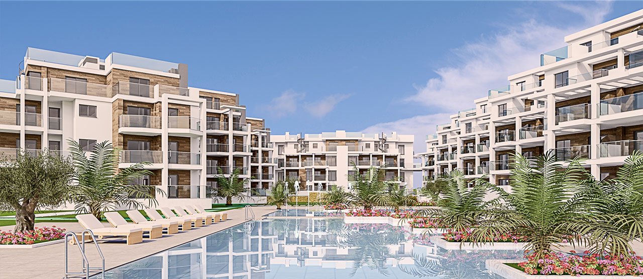 Appartements mit 2 Schlafzimmern, 2 Bädern und Meerblick in abgeschlossener Anlage mit Gemeinschaftspool direkt am Strand - 1