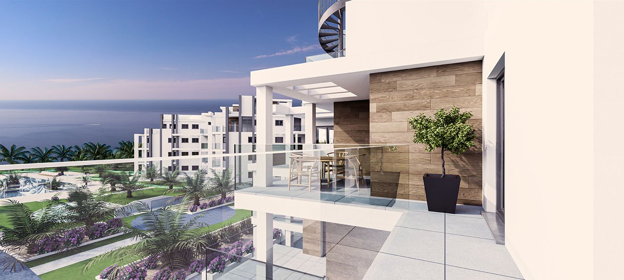 Appartements mit 2 Schlafzimmern, 2 Bädern und Meerblick in abgeschlossener Anlage mit Gemeinschaftspool direkt am Strand - 3