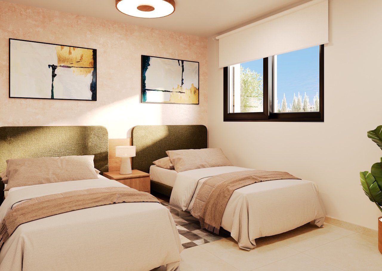 Obergeschoss-Wohnungen mit 3 Schlafzimmern, 2 Bädern, Dachterrasse, Tiefgaragenstellplatz, Gemeinschaftspools und beheizten Whirlpools - 6
