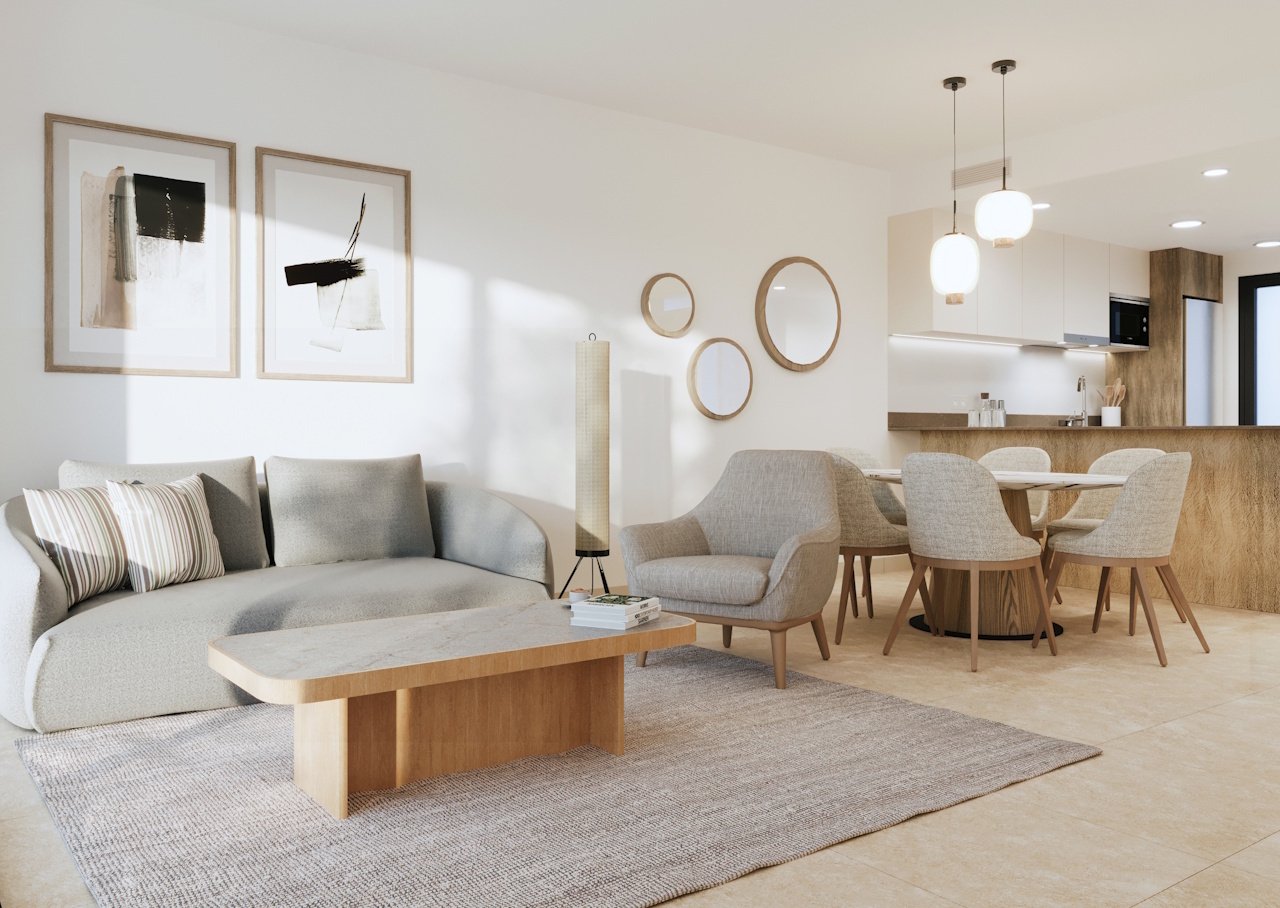 Obergeschoss-Wohnungen mit 3 Schlafzimmern, 2 Bädern, Dachterrasse, Tiefgaragenstellplatz, Gemeinschaftspools und beheizten Whirlpools - 4