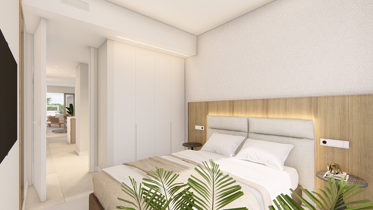 Penthouse-Wohnungen mit 3 Schlafzimmern, Tiefgaragenstellplatz und Gemeinschaftspool in einer wunderschönen Golfanlage und nur 500 m vom Strand - 21