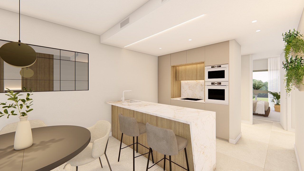 Penthouse-Wohnungen mit 3 Schlafzimmern, Tiefgaragenstellplatz und Gemeinschaftspool in einer wunderschönen Golfanlage und nur 500 m vom Strand - 6
