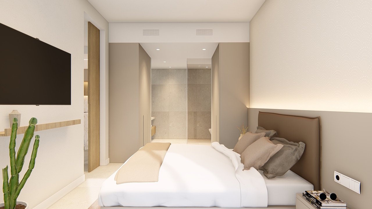 Penthouse-Wohnungen mit 3 Schlafzimmern, Tiefgaragenstellplatz und Gemeinschaftspool in einer wunderschönen Golfanlage und nur 500 m vom Strand - 13