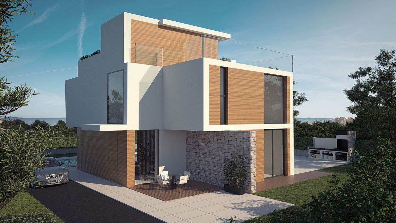 Exklusive Villen mit 3 - 4 Schlafzimmern, 3 - 4 Bädern, 1 Gäste-WC, Dachterrasse und Privatpool nur 600 m vom Strand - 3