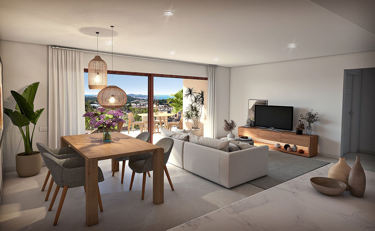 Appartements mit 2 Schlafzimmern, 2 Bädern, Klimaanlage, Gemeinschaftspool, Tiefgaragenstellplatz und Meerblick - 5
