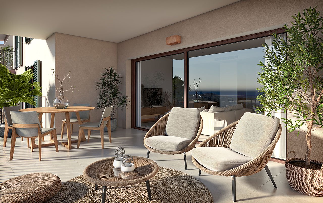 Appartements mit 2 Schlafzimmern, 2 Bädern, Klimaanlage, Gemeinschaftspool, Tiefgaragenstellplatz und Meerblick - 10