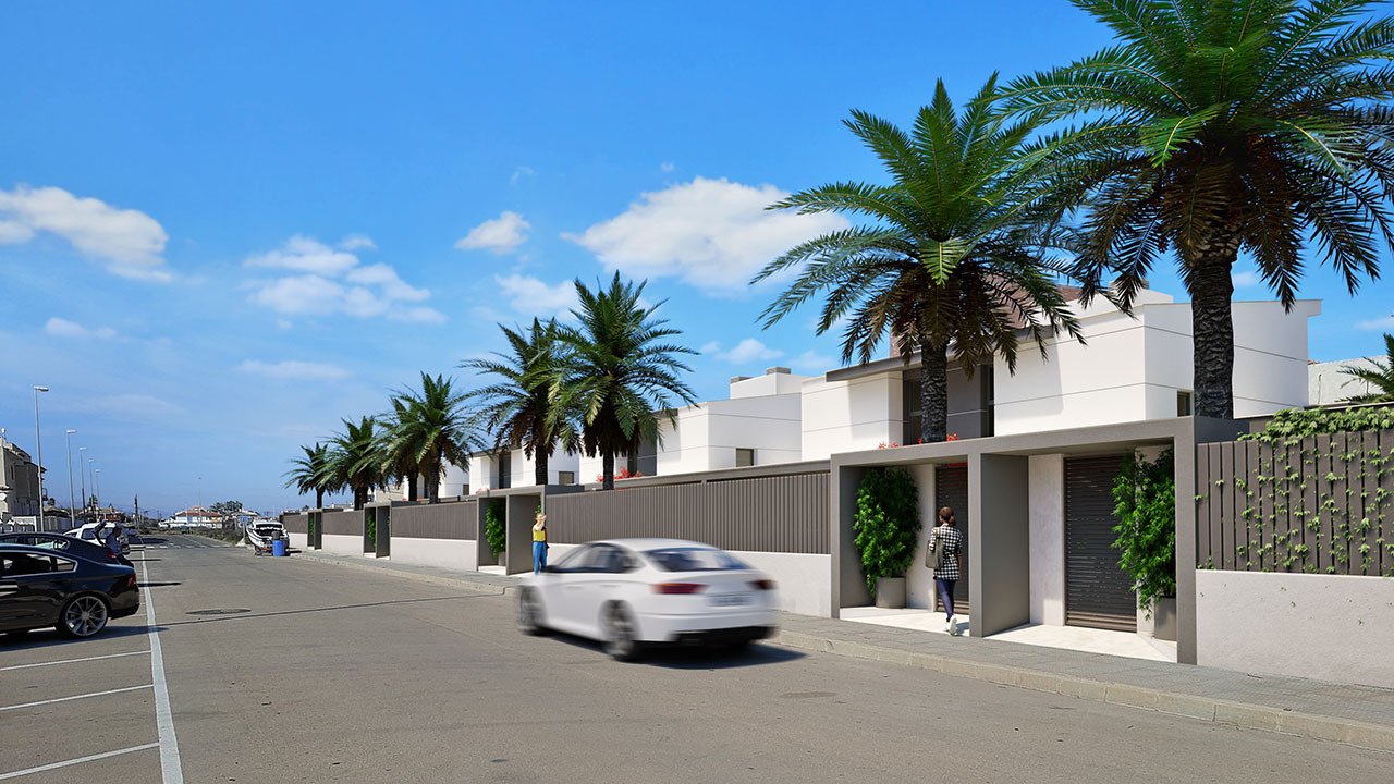 Doppelhaus-Villen mit 3 Schlafzimmern, 3 Bädern, Dachterrasse, Vorinstallation Klimaanlage und Privatpool nur 100 m vom Strand - 19