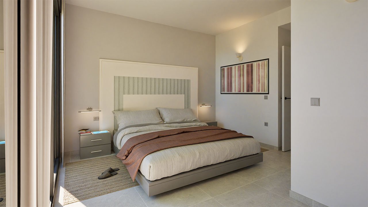 Doppelhaus-Villen mit 3 Schlafzimmern, 3 Bädern, Dachterrasse, Vorinstallation Klimaanlage und Privatpool nur 100 m vom Strand - 9