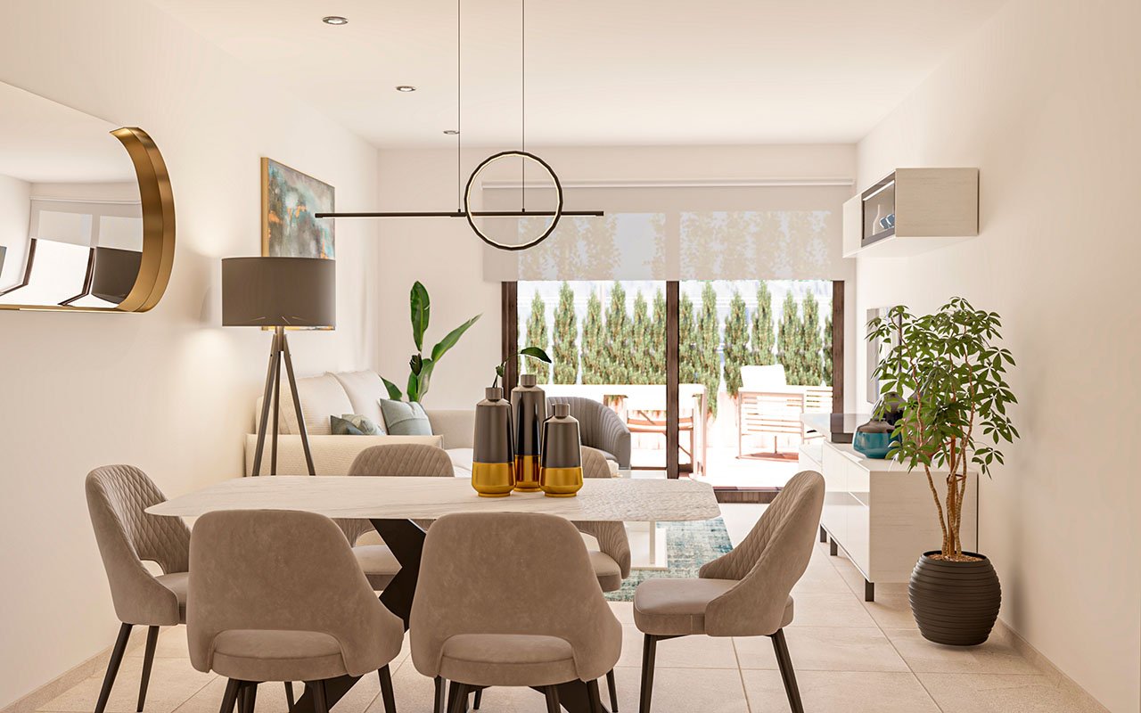 Obergeschoss-Wohnungen mit 3 Schlafzimmern, 1 Bädern, Dachterrasse, Tiefgaragenstellplatz und Gemeinschaftspool in erster Linie am Strand - 8