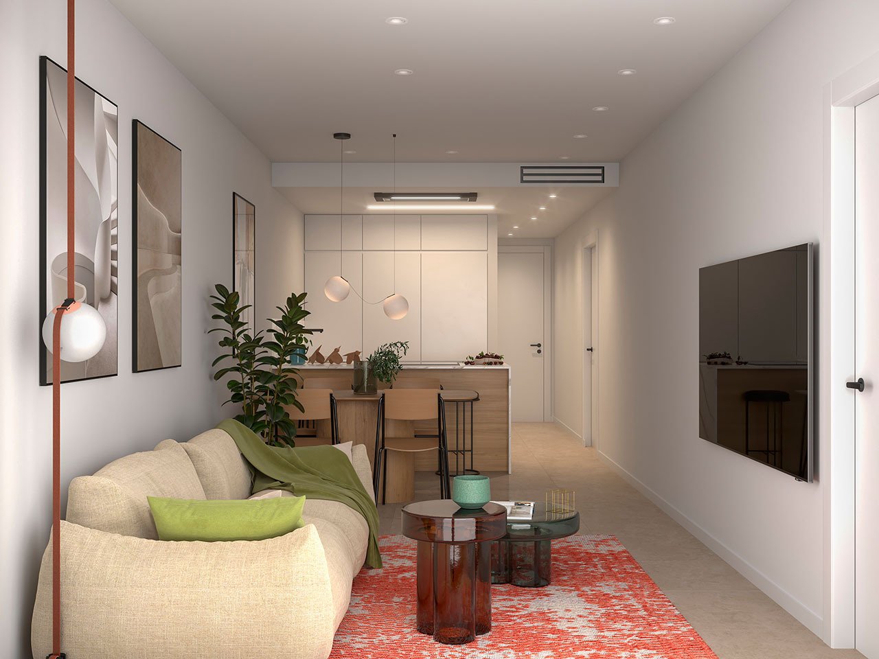 Appartements mit 2 Schlafzimmern, 2 Bädern, Möblierung, Meerblick, Tiefgaragenstellplatz und Gemeinschaftspool - 4