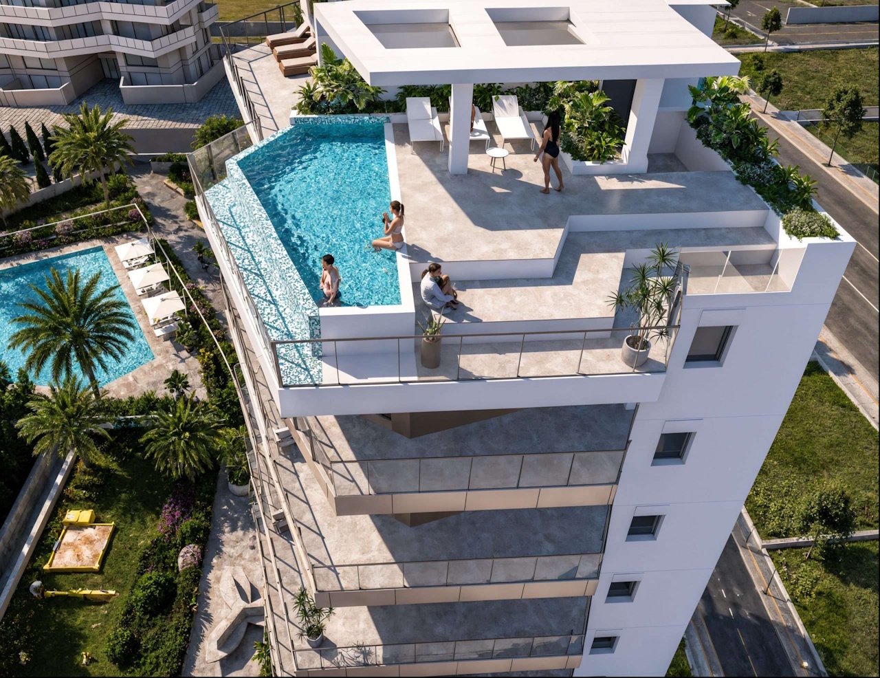 Penthouse-Wohnungen mit 2 Schlafzimmern, Klimaanlage, Fußbodenheizung in Bädern, Tiefgaragenstellplatz und Gemeinschaftspool nur 650 m vom Strand - 10
