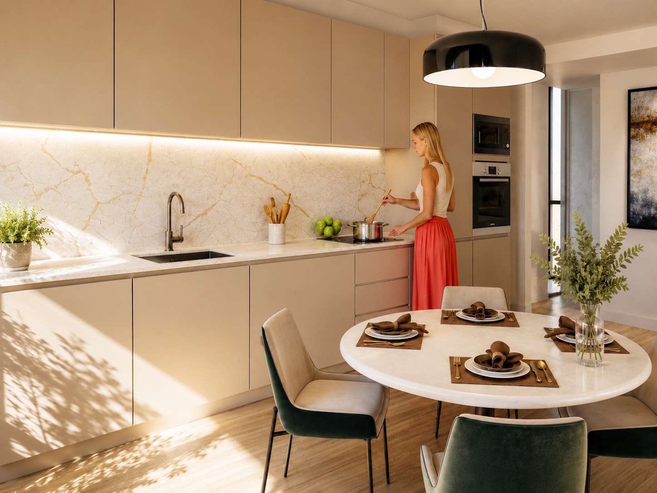 Penthouse-Wohnungen mit 2 Schlafzimmern, Klimaanlage, Fußbodenheizung in Bädern, Tiefgaragenstellplatz und Gemeinschaftspool nur 650 m vom Strand - 17