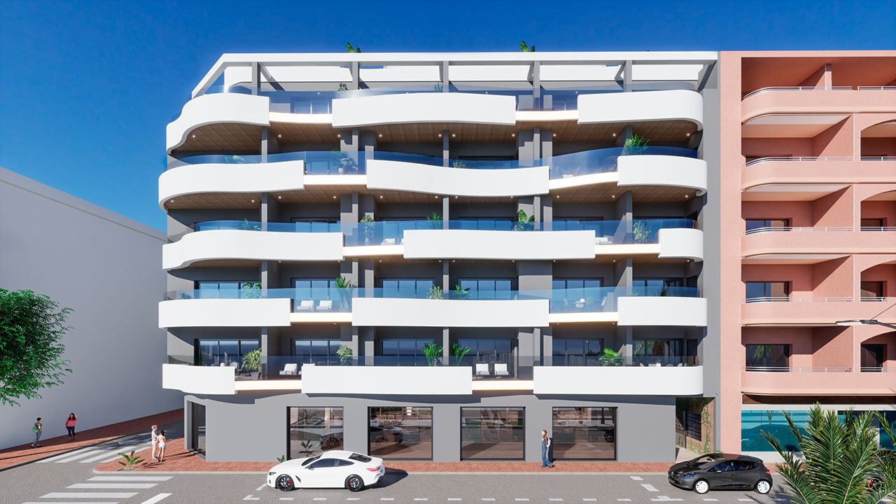 Penthouse-Wohnungen mit 2 Schlafzimmern, 2 Bädern, Dachterrasse und Gemeinschaftspool nur ca. 250 m vom Strand von Los Locos - 1