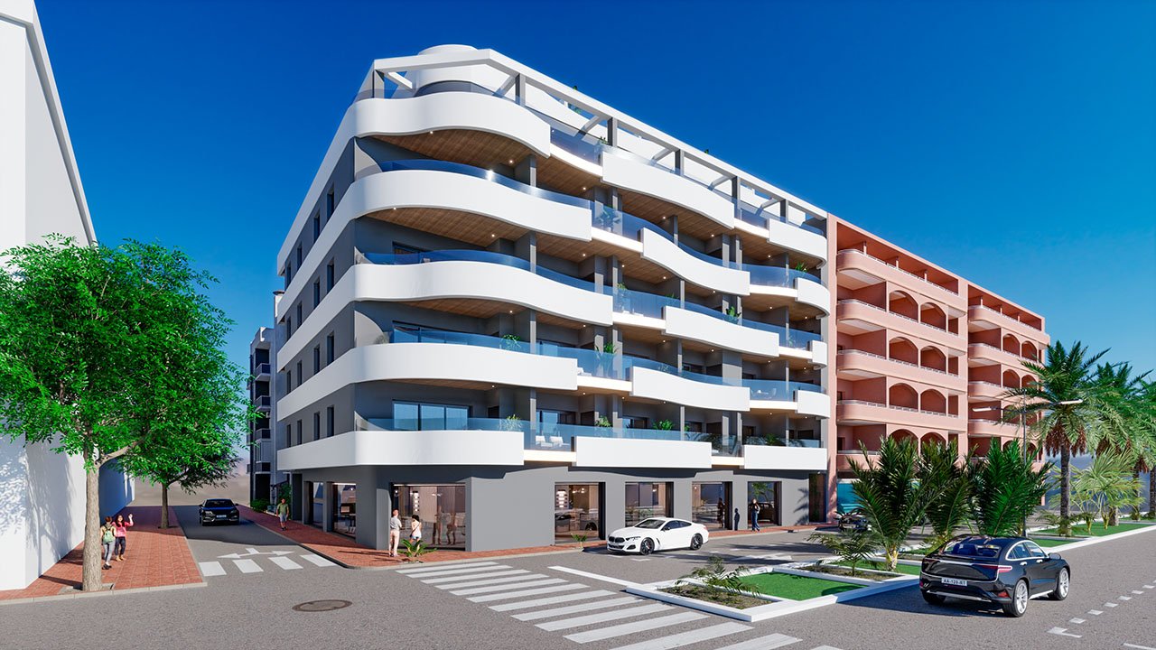 Penthouse-Wohnungen mit 2 Schlafzimmern, 2 Bädern, Dachterrasse und Gemeinschaftspool nur ca. 250 m vom Strand von Los Locos - 2