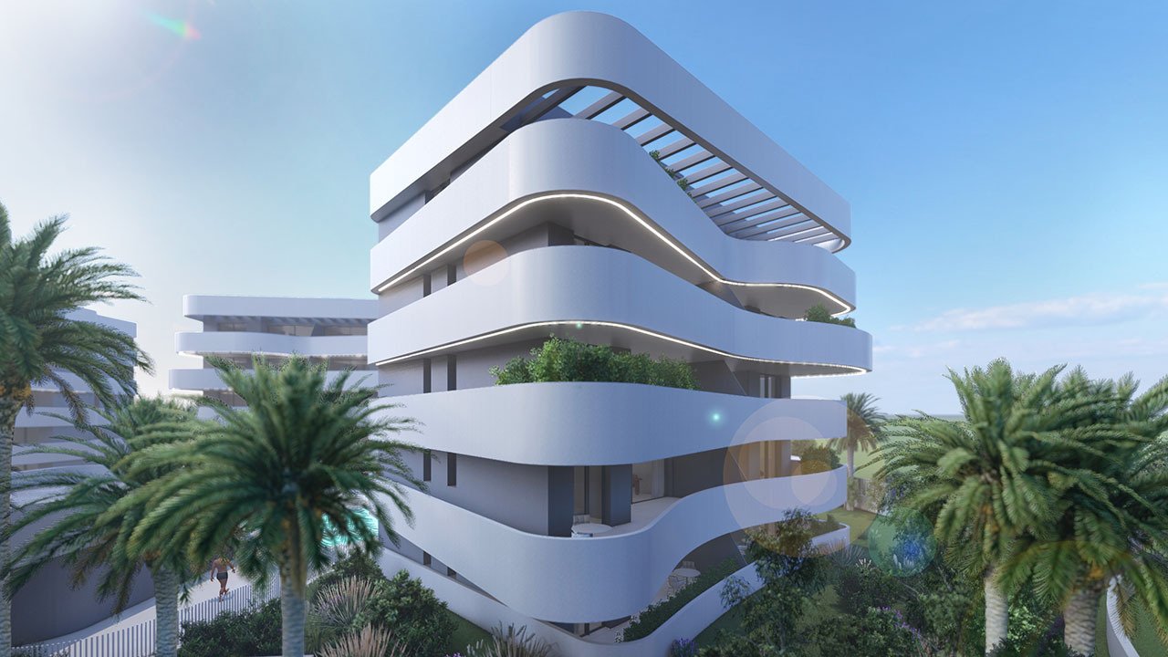 Penthouse-Wohnungen mit 2 Schlafzimmern, 2 Bädern, Klimaanlage und Einbauküchen mit Elektrogeräten in abgeschlossener Anlage mit Gemeinschaftspool - 5
