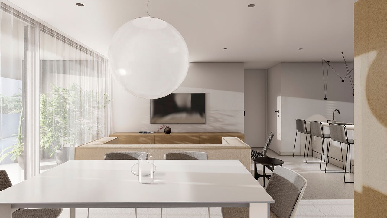 Penthouse-Wohnungen mit 2 Schlafzimmern, 2 Bädern, Klimaanlage und Einbauküchen mit Elektrogeräten in abgeschlossener Anlage mit Gemeinschaftspool - 17