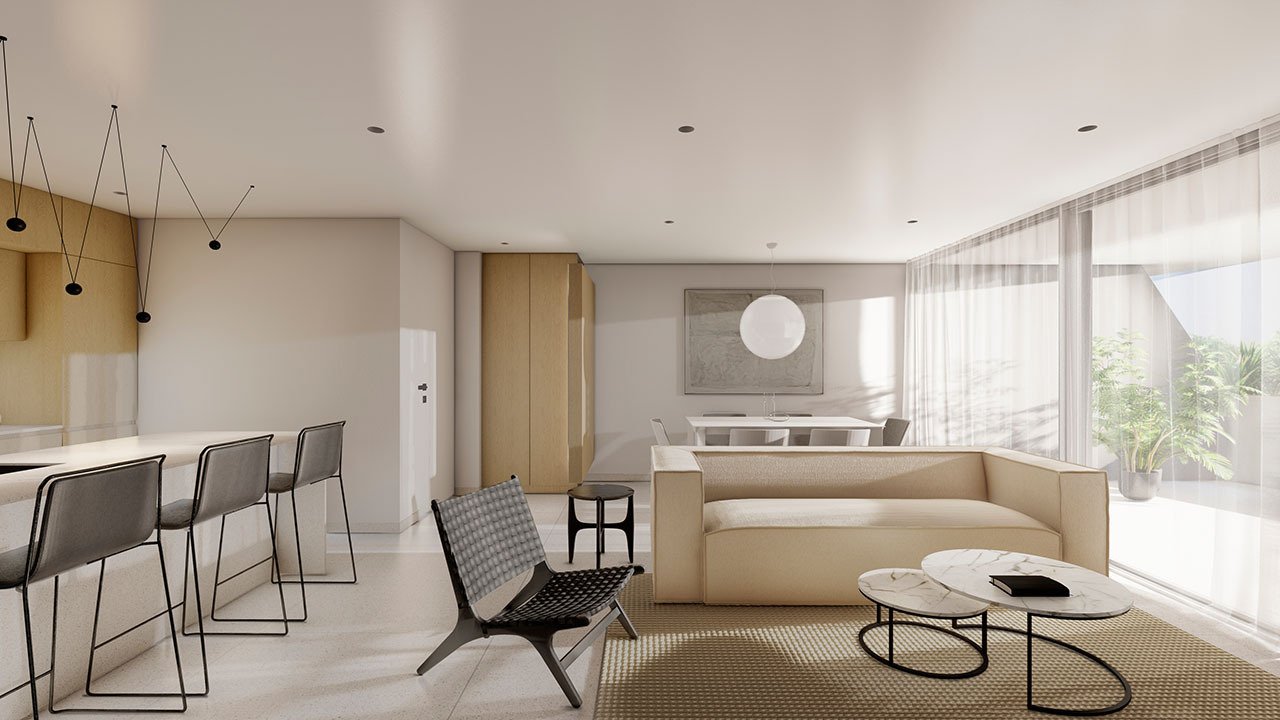 Penthouse-Wohnungen mit 2 Schlafzimmern, 2 Bädern, Klimaanlage und Einbauküchen mit Elektrogeräten in abgeschlossener Anlage mit Gemeinschaftspool - 12