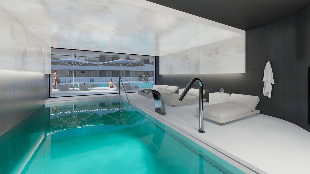 Penthouse-Wohnungen mit 2 Schlafzimmern, 2 Bädern, Klimaanlage und Einbauküchen mit Elektrogeräten in abgeschlossener Anlage mit Gemeinschaftspool - 22