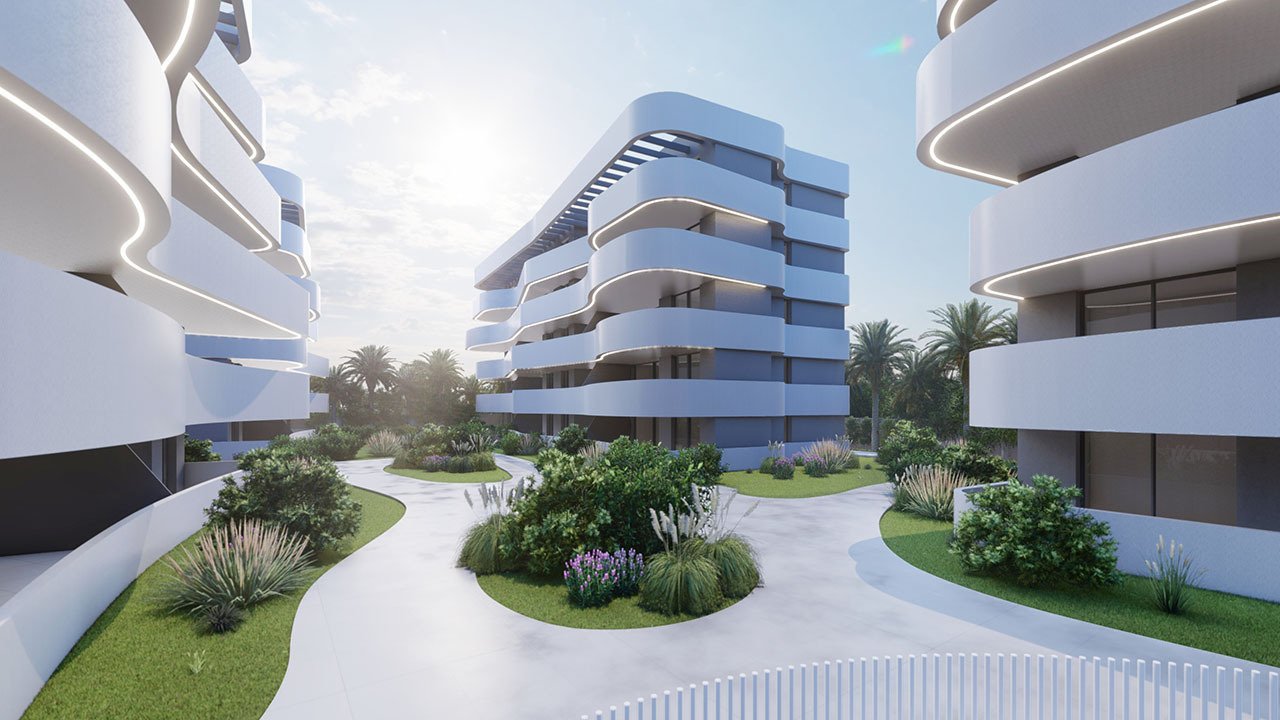 Penthouse-Wohnungen mit 2 Schlafzimmern, 2 Bädern, Klimaanlage und Einbauküchen mit Elektrogeräten in abgeschlossener Anlage mit Gemeinschaftspool - 6