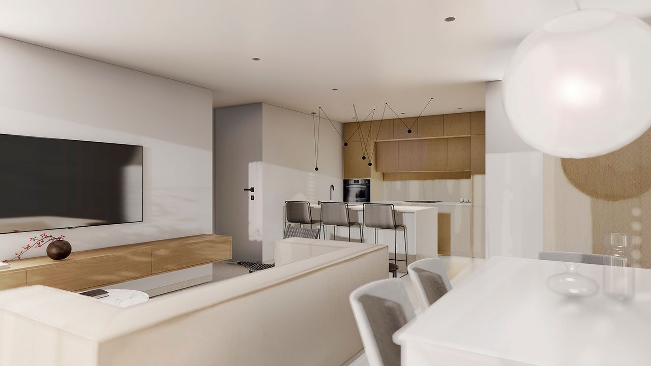 Penthouse-Wohnungen mit 2 Schlafzimmern, 2 Bädern, Klimaanlage und Einbauküchen mit Elektrogeräten in abgeschlossener Anlage mit Gemeinschaftspool - 10