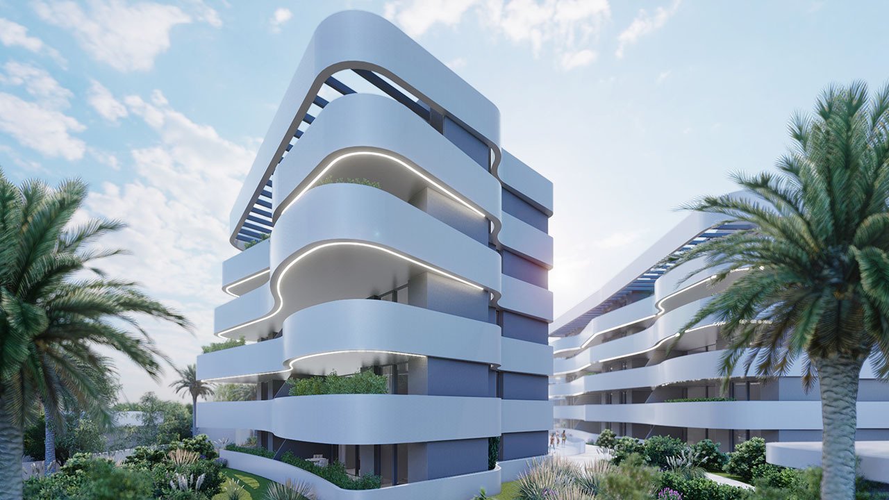Penthouse-Wohnungen mit 2 Schlafzimmern, 2 Bädern, Klimaanlage und Einbauküchen mit Elektrogeräten in abgeschlossener Anlage mit Gemeinschaftspool - 2