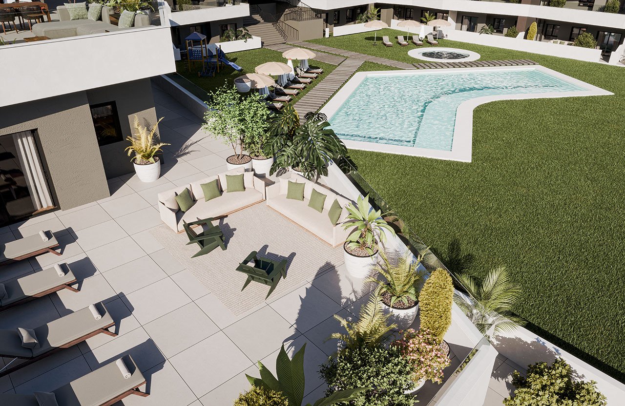 Moderne Wohnungen mit 2 Schlafzimmern, 2 Badezimmern, großer Terrasse, Kfz-Stellplatz und Gemeinschaftspool - 10