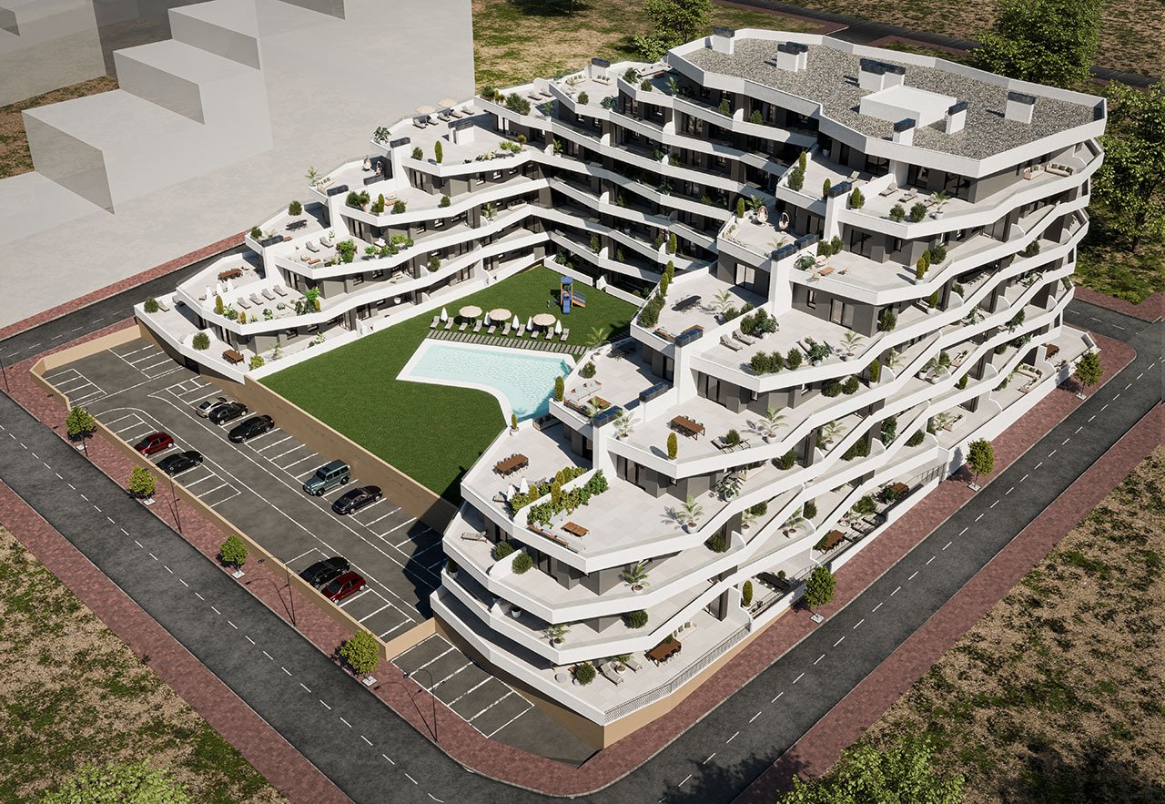 Moderne Wohnungen mit 2 Schlafzimmern, 2 Badezimmern, großer Terrasse, Kfz-Stellplatz und Gemeinschaftspool - 3