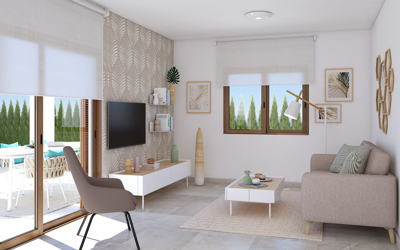 Doppelhaushälften mit 2 Schlafzimmern, 2 Bädern, Keller, Dachterrasse mit Meerblick und optionalem Privatpool nur 400 m vom Strand - 6