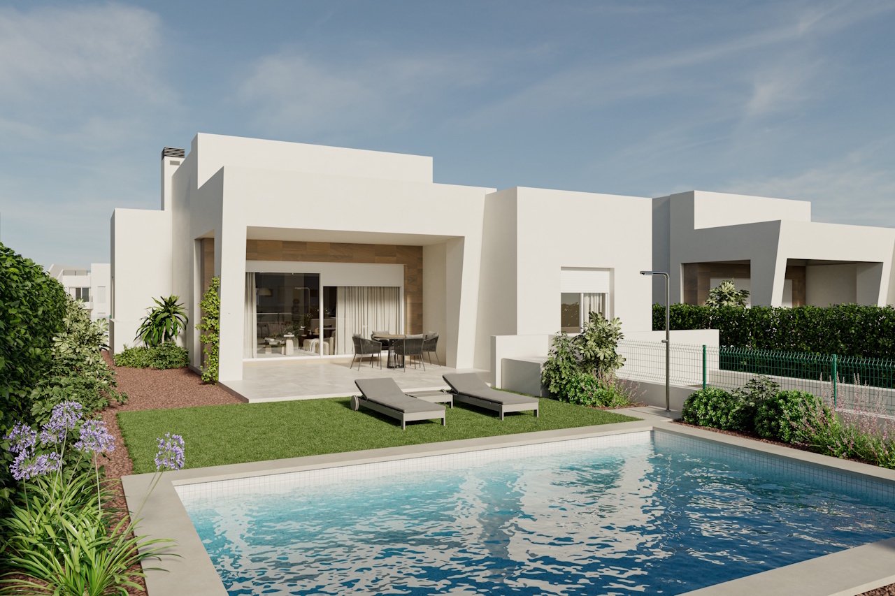 Villen mit 3 Schlafzimmern, 2 Bädern, Klimaanlage, Keller/Garage und Privatpool und Keller im wunderschönen La Finca Golf Komplex - 1