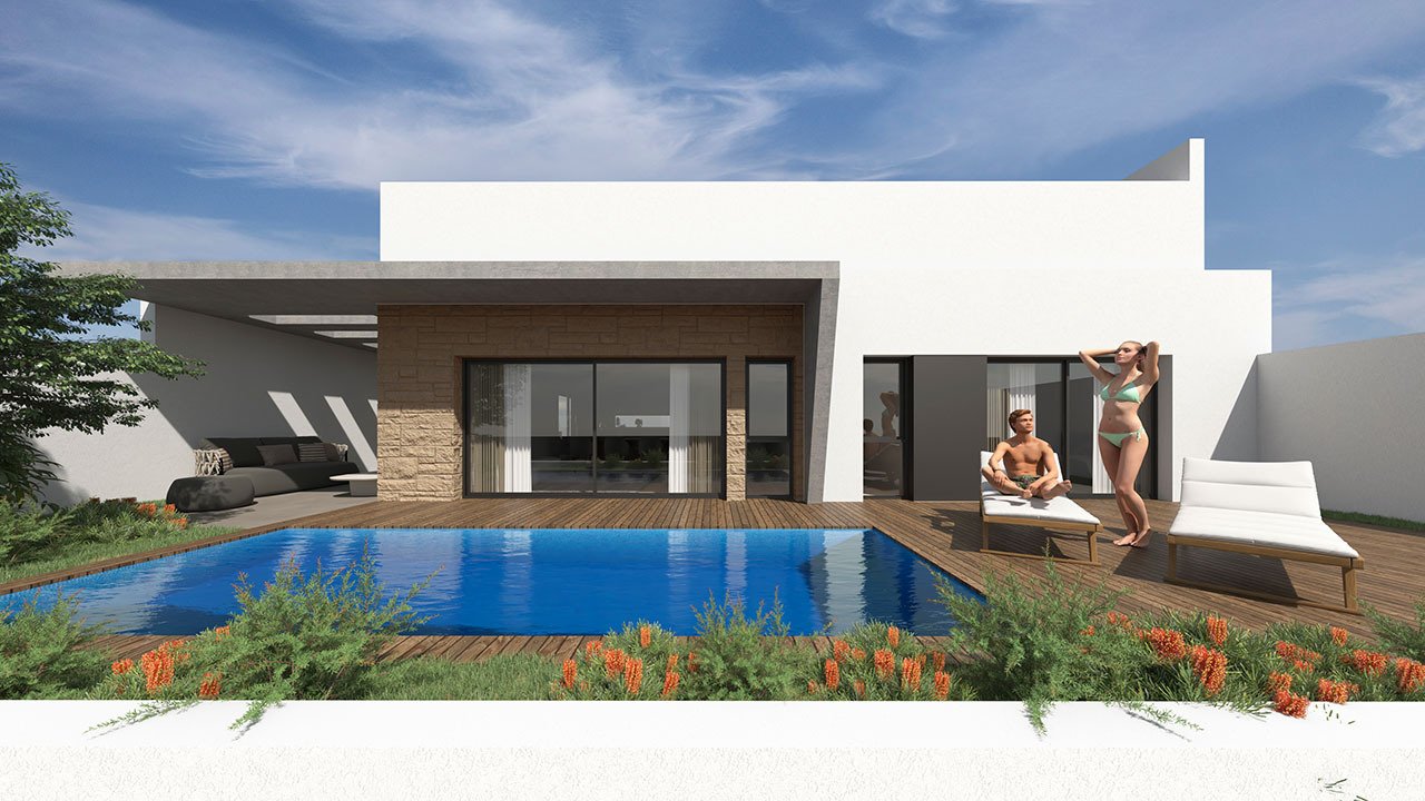 Wunderschöne Villen mit 3 Schlafzimmern, 2 Bädern, Dachterrasse, Garage und Privatpool - 1
