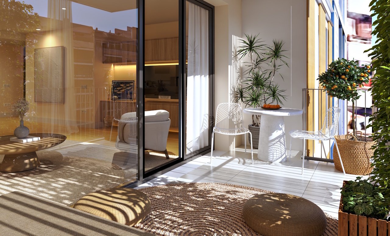 Appartements mit 2 Schlafzimmern, 2 Bädern, Klimaanlage und optionalem Tiefgaragenstellplatz im Zentrum von Palma de Mallorca - 8
