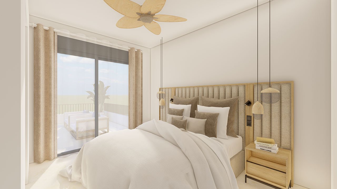 Reihenhaus-Villen mit 3 Schlafzimmern, 3 Bädern, Dachterrasse, Küchen mit Elektrogeräten, Privatpool und Kfz-Stellplatz nur 1,3 km vom Strand - 9