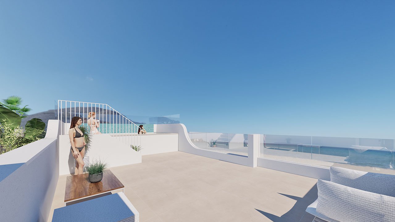 Obergeschoss-Wohnungen mit 2 Schlafzimmern, 2 Bädern, Dachterrasse, Tiefgaragenstellplatz und Gemeinschaftspool nur 200 m vom Strand - 11