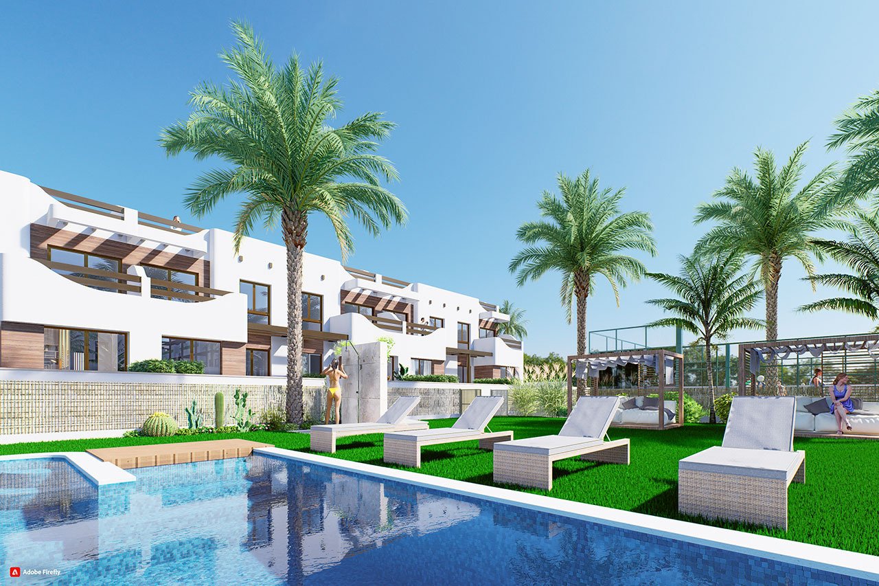 Obergeschoss-Wohnungen mit 2 Schlafzimmern, 2 Bädern, Dachterrasse, Tiefgaragenstellplatz und Gemeinschaftspool nur 200 m vom Strand - 2