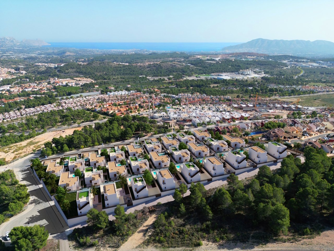 Eingeschossige Villen mit 3 Schlafzimmern, 3 Bädern, Einbauküchen mit Elektrogeräten, Kfz-Stellplatz, Privatpool und Meerblick - 3