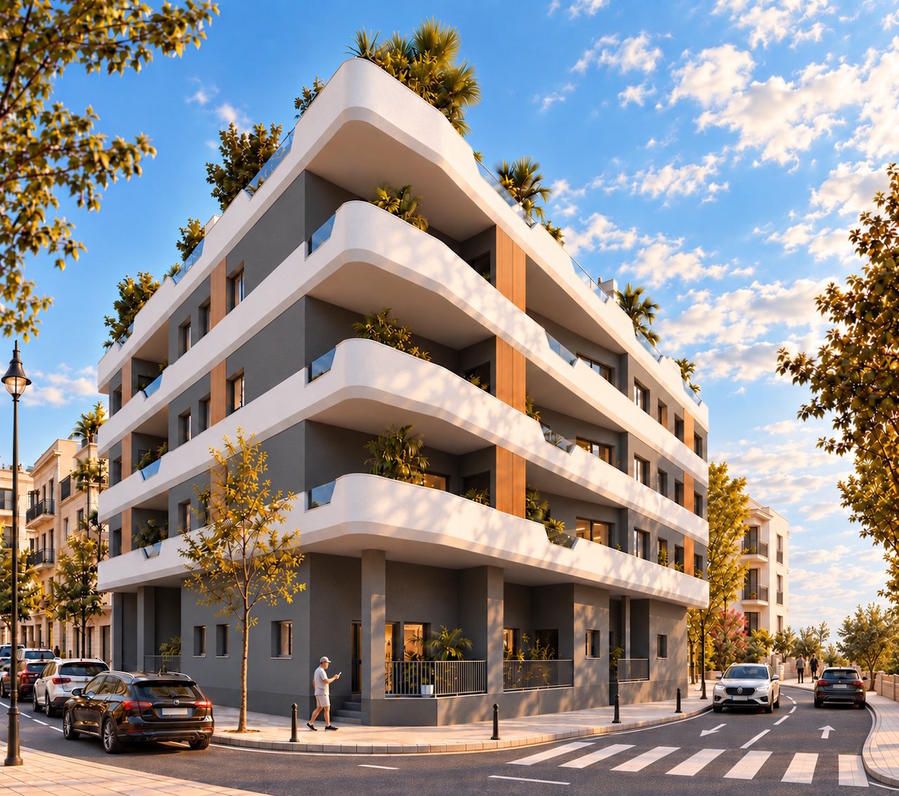 Appartements mit 3 Schlafzimmern, 2 Bädern, Vorinstallation Klimaanlage und Gemeinschaftspool nur 1 km vom Strand - 4