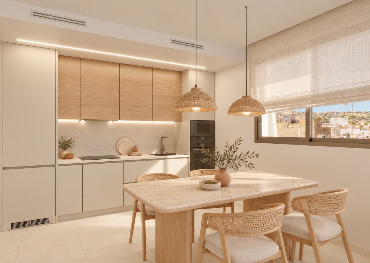 Appartements mit 3 Schlafzimmern, 2 Bädern, Vorinstallation Klimaanlage und Gemeinschaftspool nur 1 km vom Strand - 7