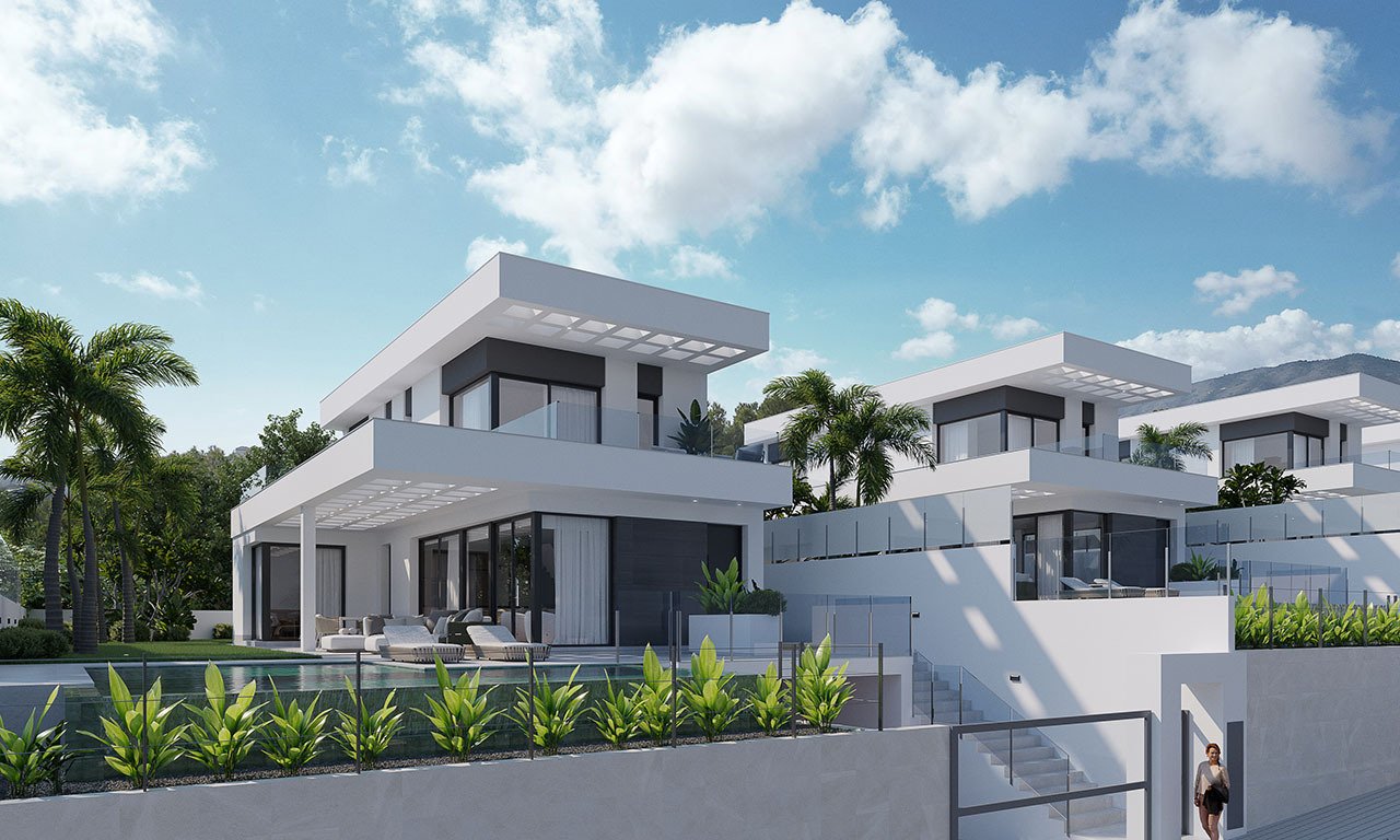 Exklusive Villen mit 3 Schlafzimmern, 3 Bädern, Privatpool, Keller/Garage und Meerblick - 3