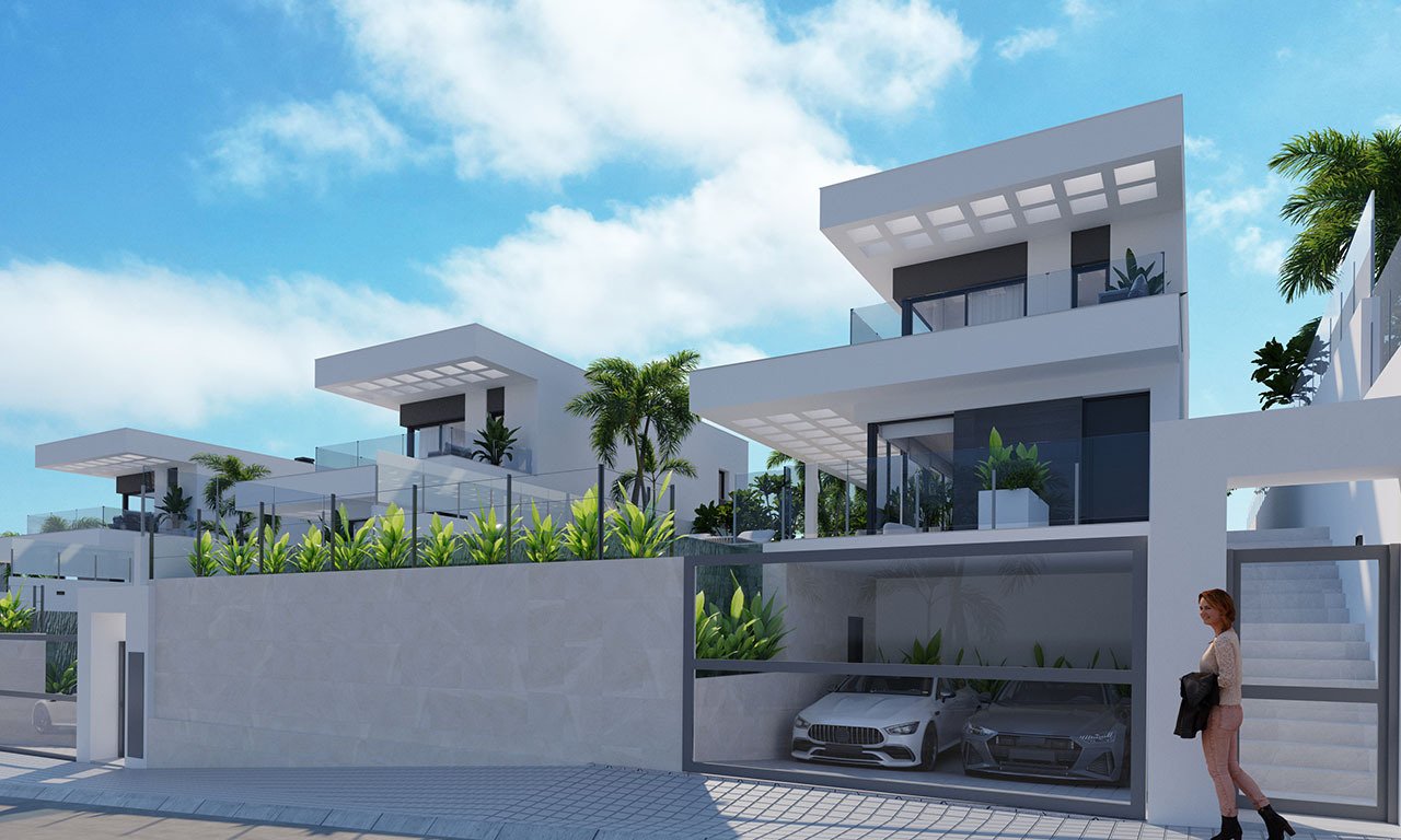 Exklusive Villen mit 3 Schlafzimmern, 3 Bädern, Privatpool, Keller/Garage und Meerblick - 4