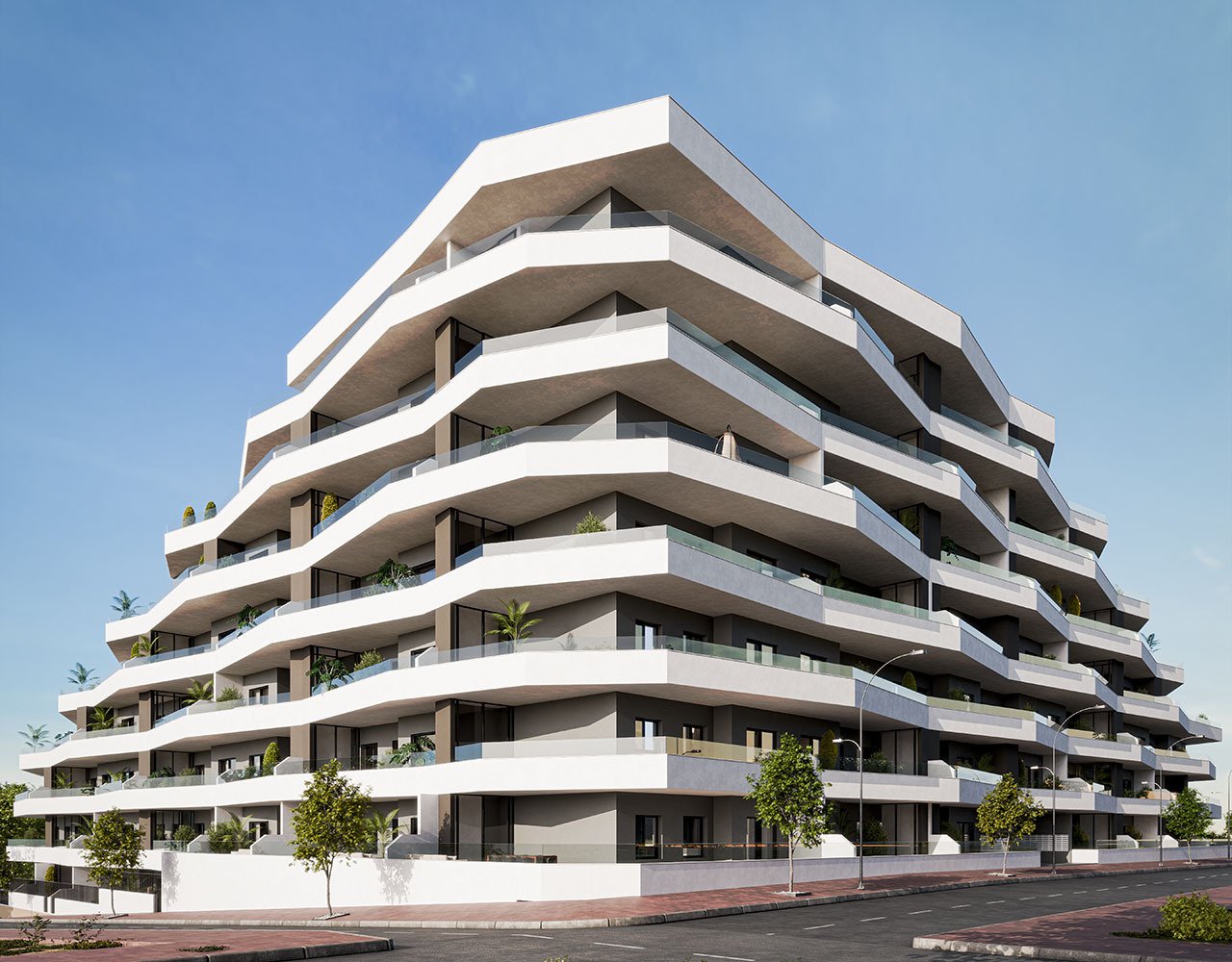 Moderne Wohnungen mit 3 Schlafzimmern, 2 Badezimmern, großer Terrasse, Kfz-Stellplatz und Gemeinschaftspool - 6